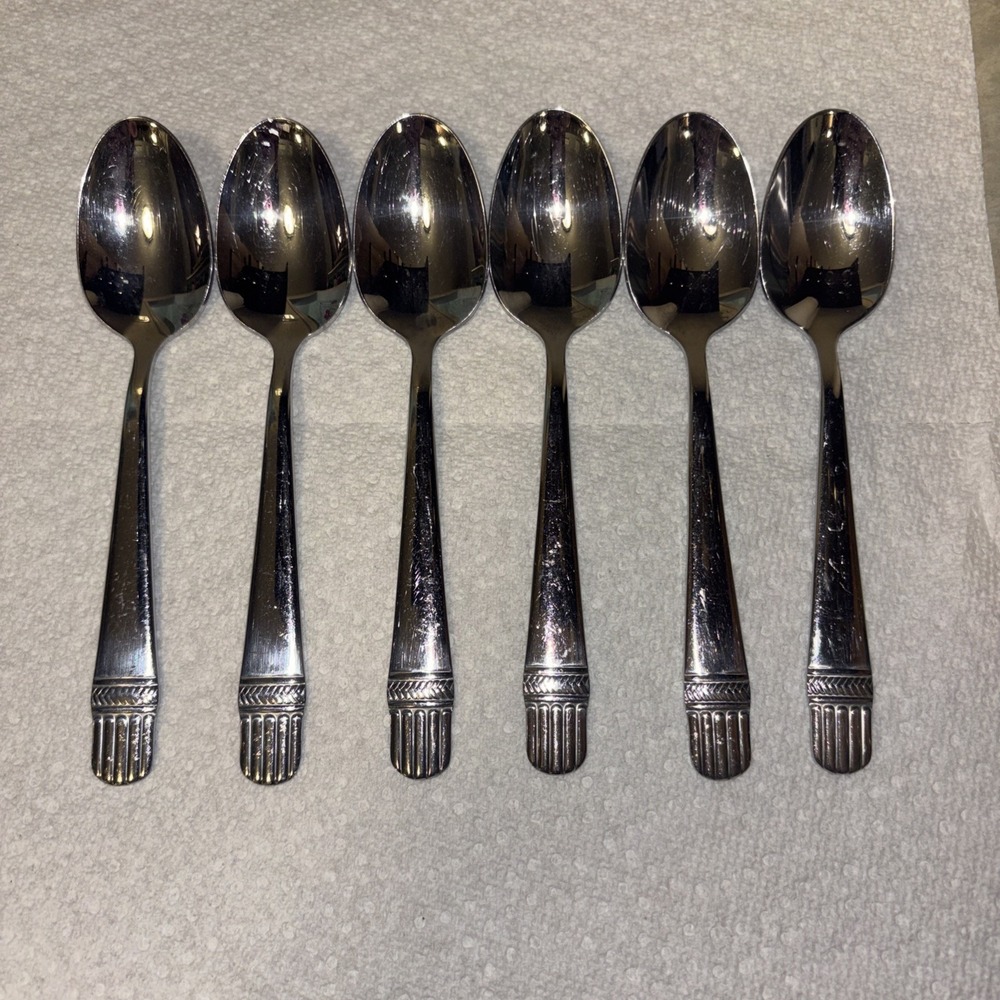 Heritage Mint Ltd DALESCROFT Stainless Flatware - Lot of 6 Place Oval Soup Spoon